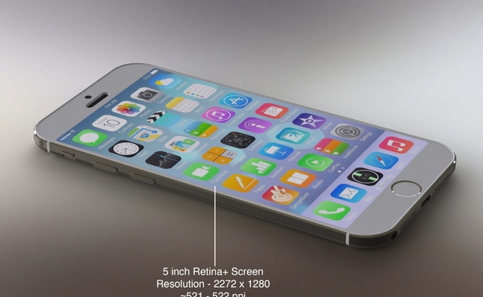 Ý tưởng iPhone 6 chạy iOS 8 so tài cùng Galaxy S5 và iPhone 5s