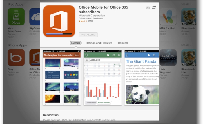 Loạt tính năng đặc sắc của Office trên iPad