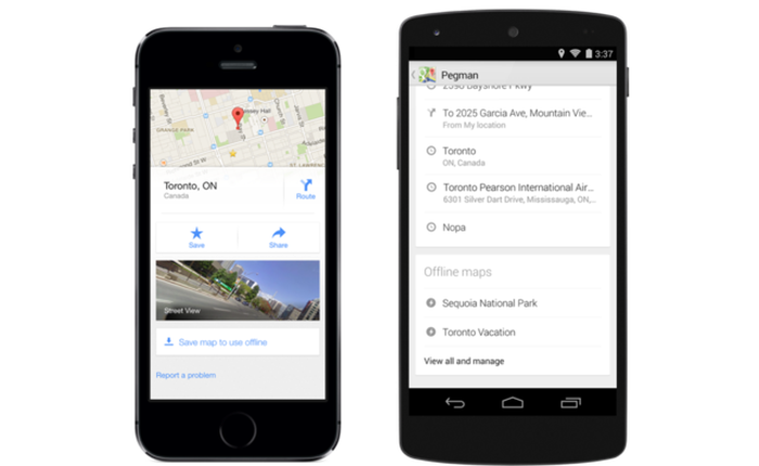 Google Maps cập nhật cho Android/iOS, hỗ trợ bản đồ offline tốt hơn