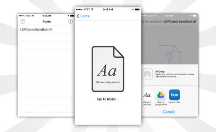 AnyFont: Ứng dụng cài đặt thêm font chữ cho iOS không cần jailbreak