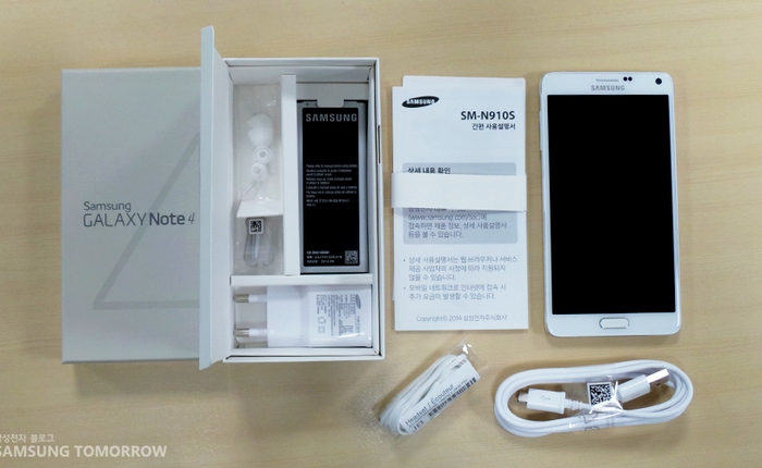 Samsung tung video mở hộp Galaxy Note 4