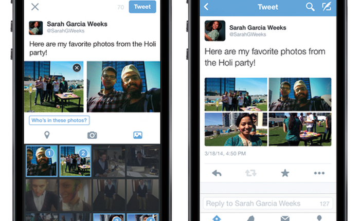 Twitter cập nhật trên iOS và Android, cho phép tag tên bạn bè trong hình ảnh