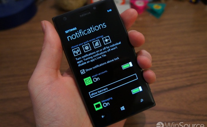 Rò rỉ Notification của Windows Phone 8.1