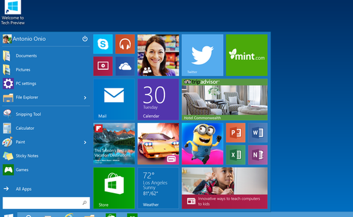 Microsoft sẽ công bố các tính năng chính thức của Windows 10 vào đầu năm sau