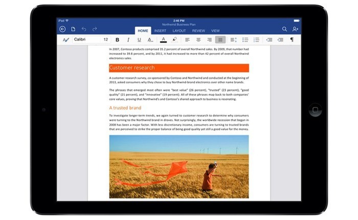Tải miễn phí Office cho iPad vừa được Microsoft phát hành