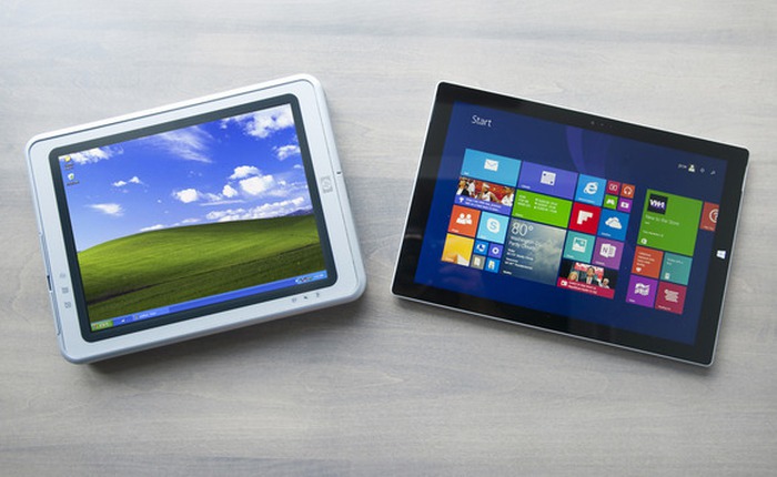So sánh chiếc máy tính bảng đầu tiên trên thế giới với Surface Pro 3