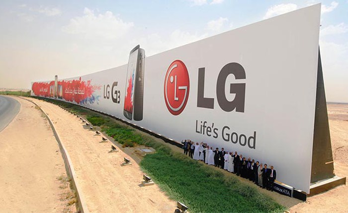 LG G3 lập kỷ lục với biển quảng cáo 3000 m2