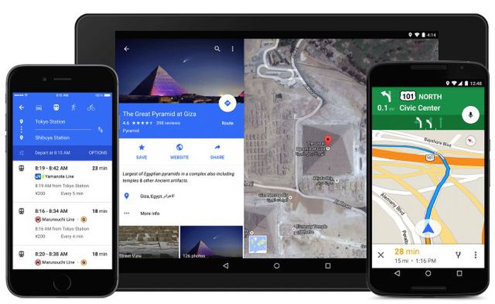 Google Maps được cập nhật giao diện Material Design