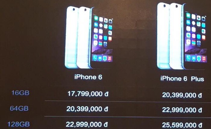 iPhone 6 và iPhone 6 Plus của FPT có giá từ 17,8 triệu và 20,4 triệu đồng