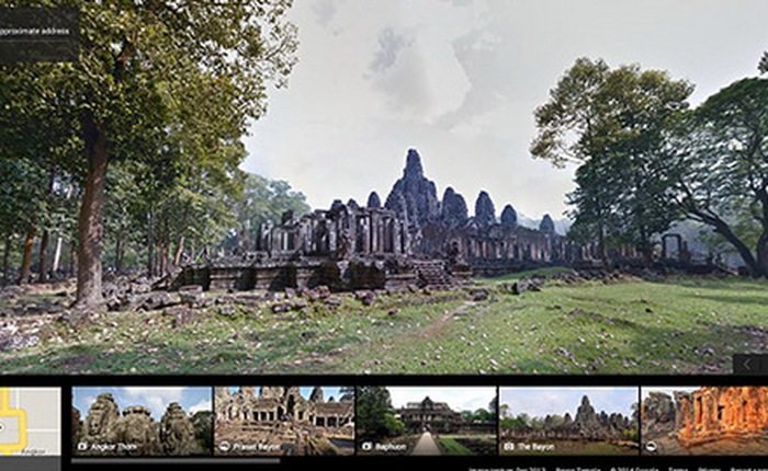 "Du lịch" đền cổ Angkor Wat qua Google Street View
