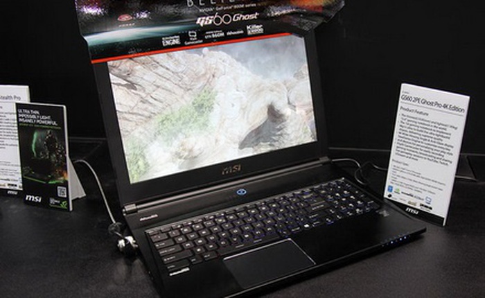 GS60 2PE Ghost Pro: Laptop chơi game màn hình siêu nét, mỏng chỉ 20 mm