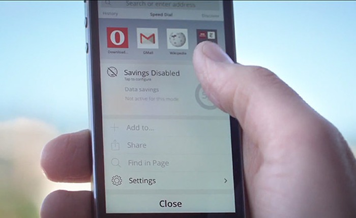Opera mini cho iOS lột xác với giao diện và tùy chọn tiết kiệm dung lượng mới