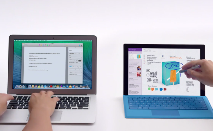 Microsoft lại "chọc quê" Apple trong quảng cáo mới về Surface Pro 3