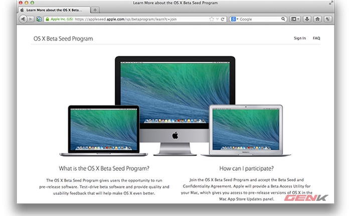 Hướng dẫn tham gia chương trình thử nghiệm OS X mới của Apple