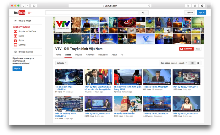 Đài truyền hình Việt Nam VTV ra mắt kênh YouTube chính thức