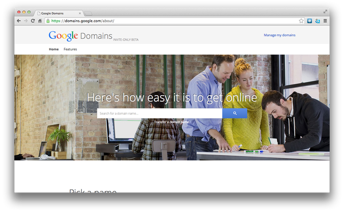 Google "đi buôn" tên miền với dịch vụ mới Google Domains