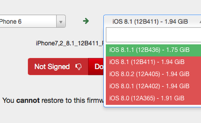 Apple chính thức chặn "đường về" iOS 8.1