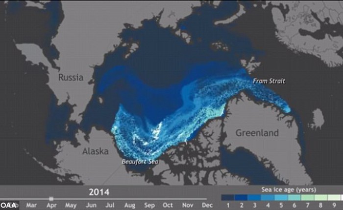 Xem Bắc Cực biến mất như thế nào trong 27 năm qua