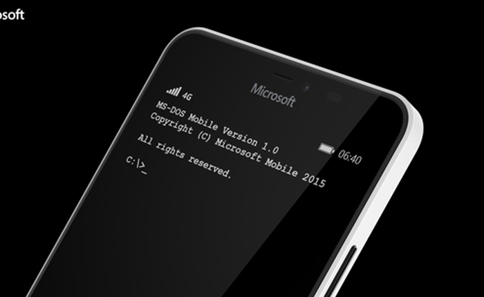Microsoft ra mắt hệ điều hành MS-DOS trên smartphone Lumia