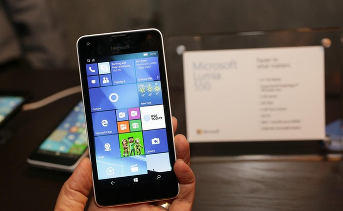 Lumia 550 có giá gần 3 triệu đồng, vài ngày tới lên kệ tại VN