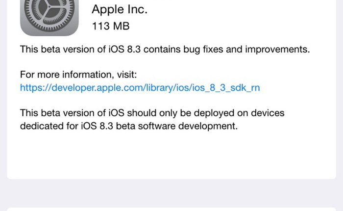 Đã có iOS 8.3 beta 4: không còn iCloud Photo Library, bộ lọc tin nhắn tốt hơn
