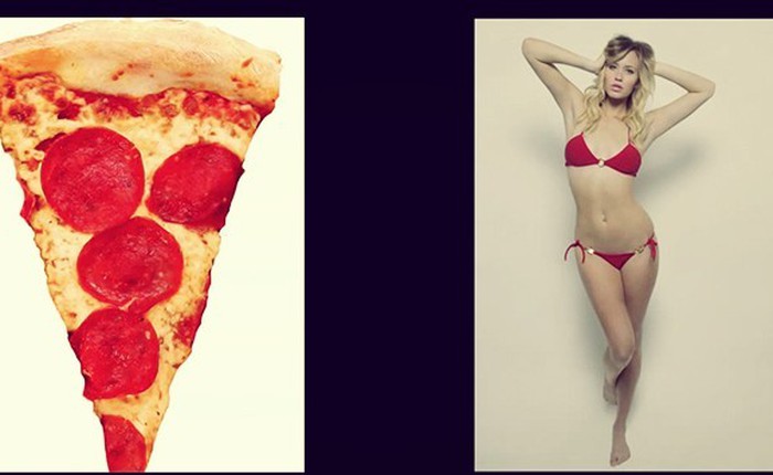 [Video] Cao thủ photoshop biến người mẫu bikini thành miếng pizza hấp dẫn