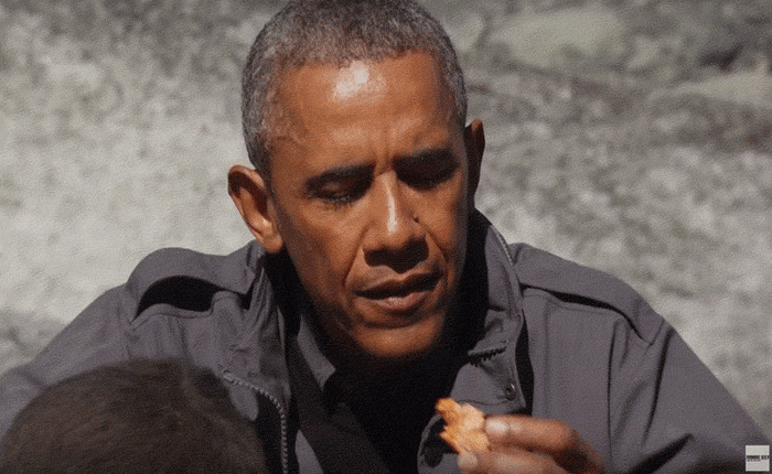 Tổng thống Obama ăn cá hồi chết, đồ ăn thừa của gấu trong show truyền hình thực tế
