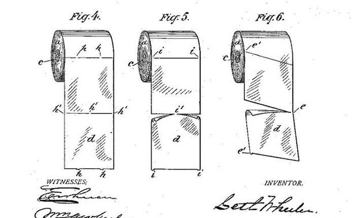 Tìm thấy bằng sáng chế cuộn giấy vệ sinh cách đây 124 năm, chấm dứt mọi tranh cãi trước đây