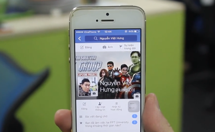 Đã dùng được video làm ảnh đại diện Facebook tại Việt Nam