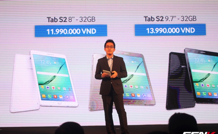 Galaxy Tab S2 ra mắt tại Việt Nam, giá gần 12 và 14 triệu đồng