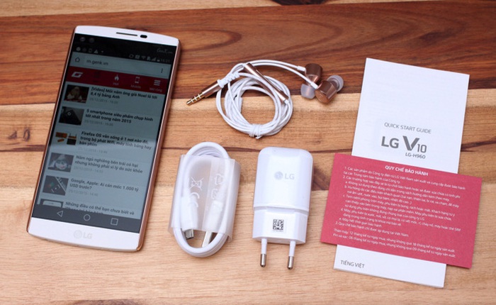 LG V10 chính hãng trắng/vàng hồng: Đẹp từ ngoài vào trong