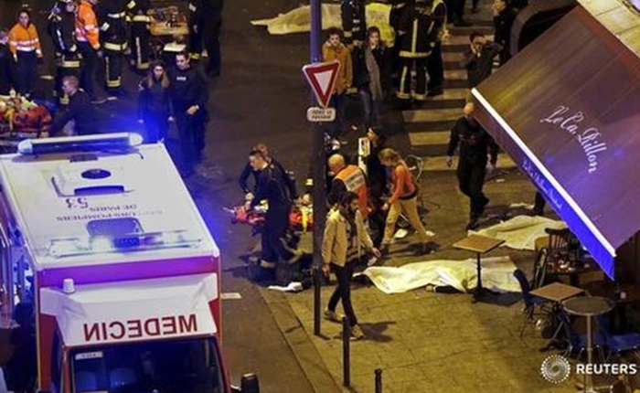 Chấn động: 6 vụ tấn công liên hoàn, 3 vụ nổ ở Paris, hơn 128 người thiệt mạng