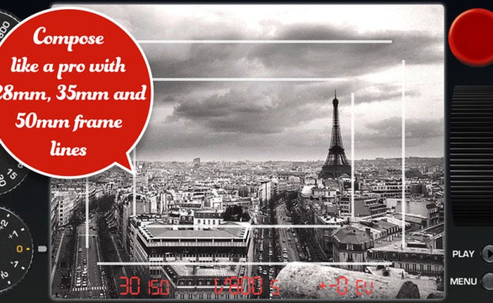 Red Dot Camera - ứng dụng chụp ảnh lấy ý tưởng từ máy Leica M