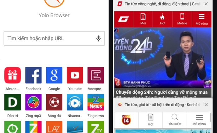 Trình duyệt di động Yolo Browser dành cho người Việt chính thức ra mắt