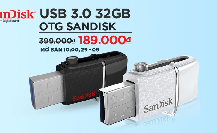 Tậu ngay USB OTG SanDisk với giá chỉ 189.000VNĐ duy nhất hôm nay