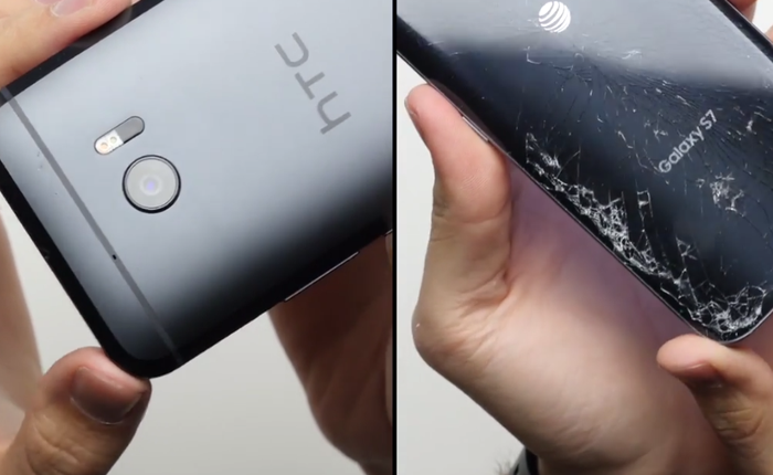 Thả rơi Galaxy S7 và HTC 10, phần thắng sẽ thuộc về ai?