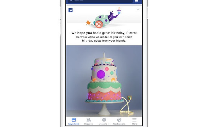 Facebook có thêm tính năng video chúc mừng sinh nhật tự động