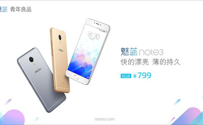 Meizu ra mắt Meizu M3 Note, thiết kế như iPhone 6 plus, giá từ 2,8 triệu đồng
