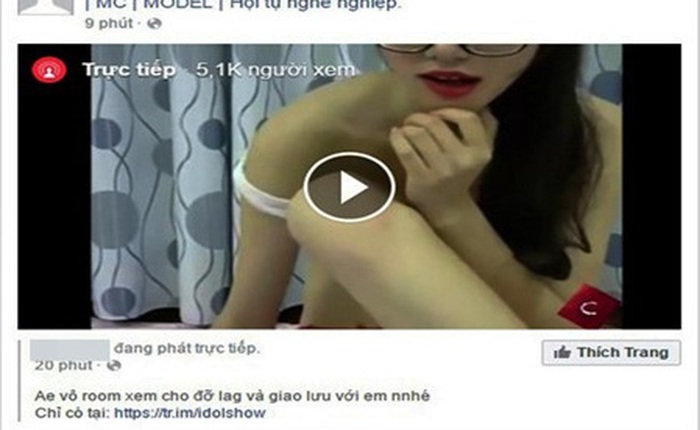 Trục lợi từ video khoe thân qua Facebook Live ở Việt Nam