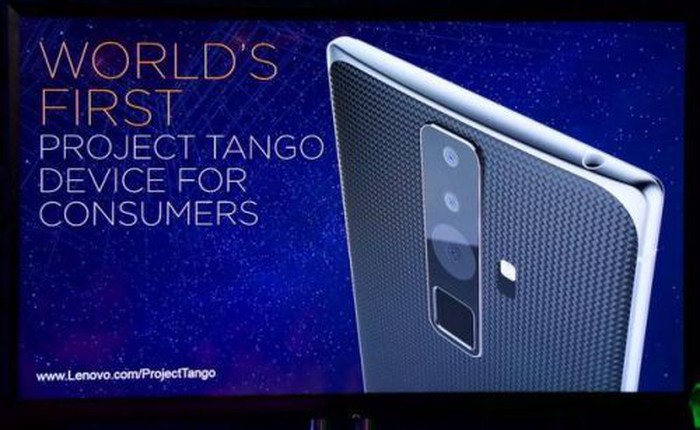 Smartphone Project Tango của Lenovo có màn hình 6 inch, độ phân giải 2K, giá dưới 500 USD