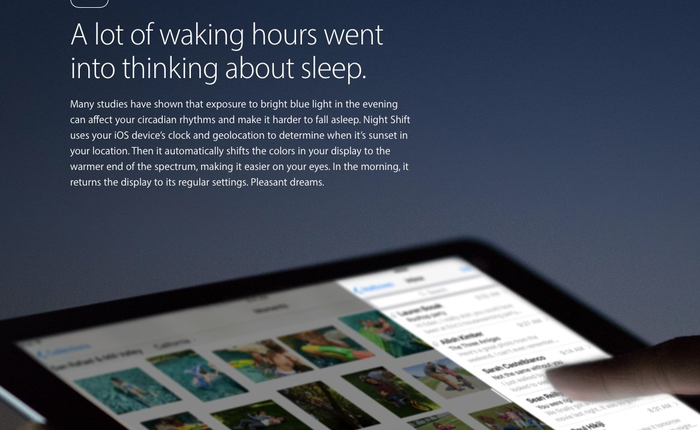 Tính năng mới của iOS 9.3 beta sẽ giúp bạn sử dụng iPhone xuyên màn đêm