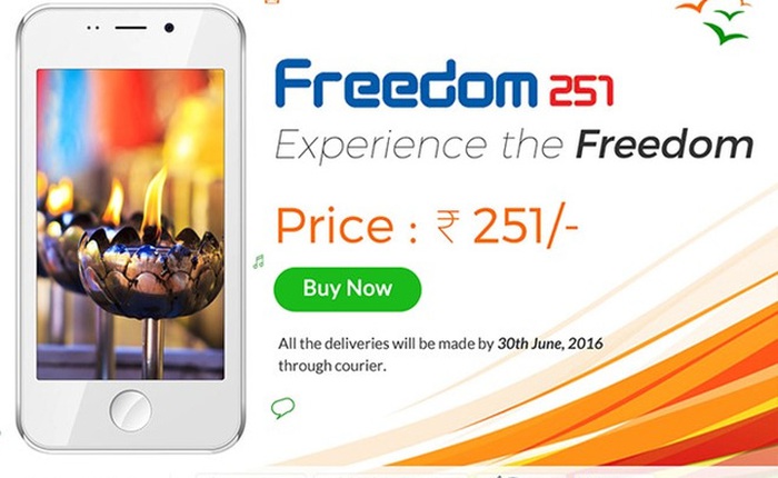 Smartphone 4 USD Freedom 251 xuất hiện trở lại, lên kệ 30/6
