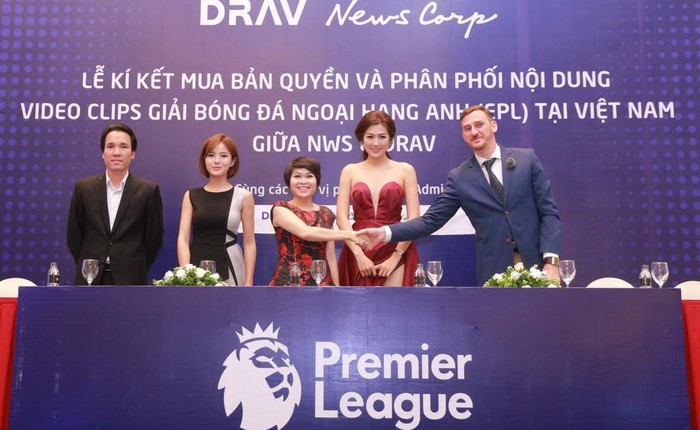 DRAV chính thức trở thành đơn vị độc quyền sở hữu và kinh doanh nội dung Video Clip của giải bóng đã Ngoại hạng Anh tại Việt Nam
