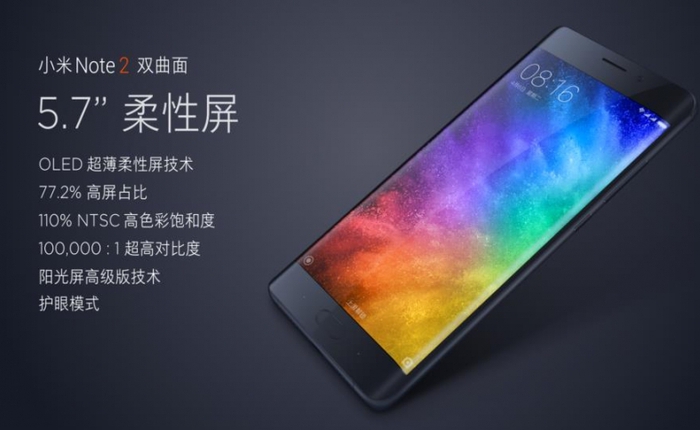 Thông số kỹ thuật chi tiết Xiaomi Mi Note 2 vừa mới ra mắt