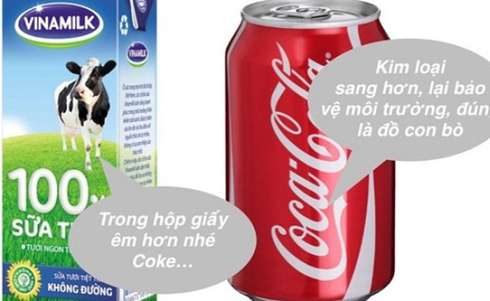 Vì sao sữa tươi Vinamilk đựng trong hộp chữ nhật, còn Coca lại chứa trong lon trụ tròn?