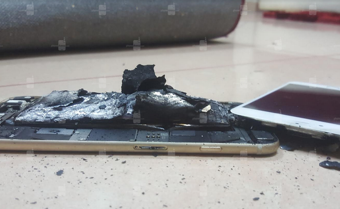 Lại xuất hiện trường hợp iPhone 6s bị nổ trong khi đang sạc pin