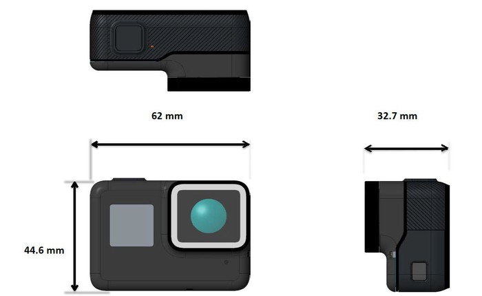 Camera GoPro Hero 5 rò rỉ ảnh thật, màn hình cảm ứng, có chống nước, chống rung, pin 1.220 mAh