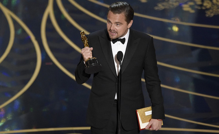 Vừa đạt giải Oscar, Leonardo Dicaprio đã kêu gọi thế giới chung tay chống biến đổi khí hậu