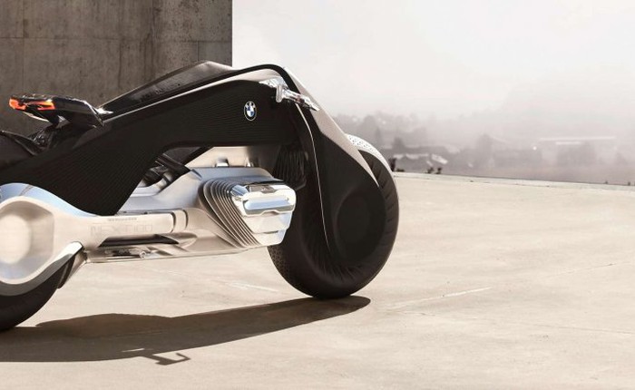 BMW Motorrad Vision: chiếc motor không có chân chống và an toàn tới nỗi không cần mũ bảo hiểm