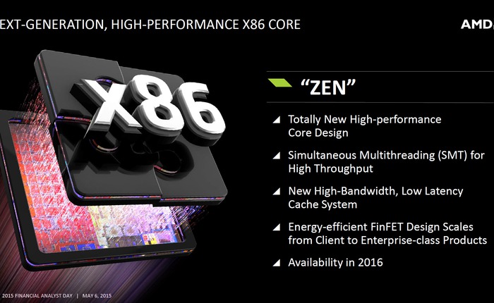 AMD sẽ giới thiệu CPU Zen x86, tốc độ chẳng kém chip máy chủ Intel Xeon E5 10 lõi